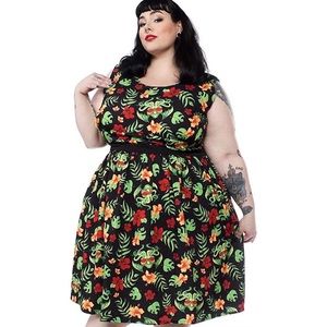 Sourpuss Cthulhu Tropical Monstera Dress